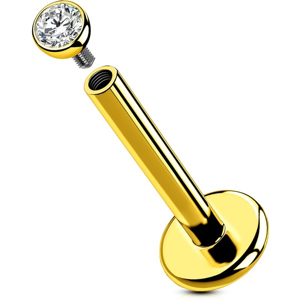 OUFER Body Piercing 16G Internally Titanium Labret Piercing jewellery Helix