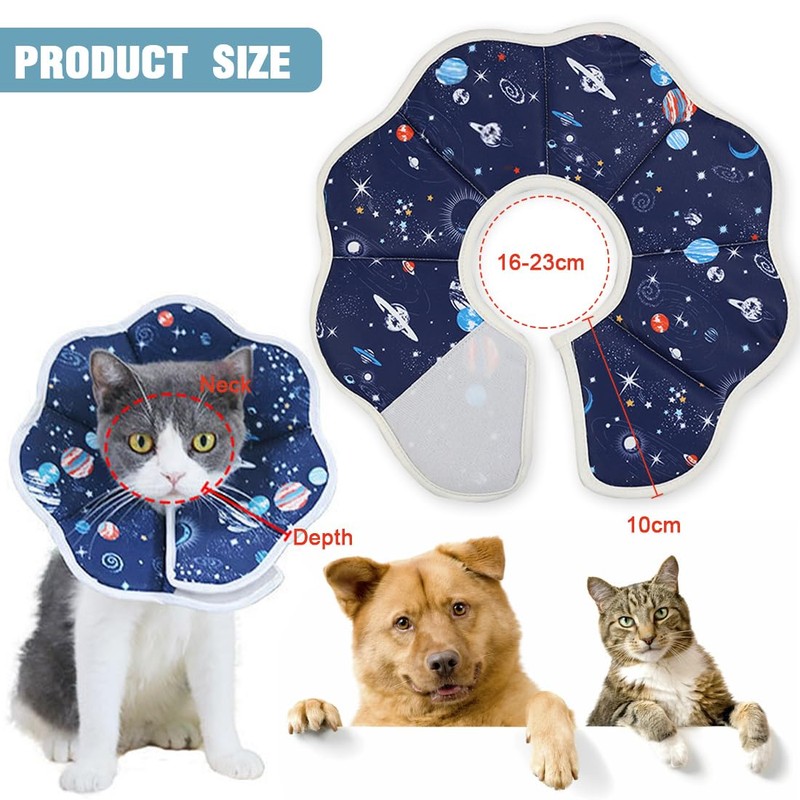 Collar for Cats and Dogs, Adjustable Collar, Soft Cone Recovery