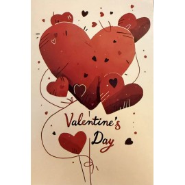 Valentine’s Day Heart Balloons #4804 Ephemera Postcard Card Journal Scrapbook