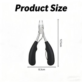 AYZDJ Professional Stainless Steel Ingrown Toenail Clippers - Curved Tip Nail Scissors for Thick Nails, Toe Nail Cutter & Foot Care Tool for Home Pedicure