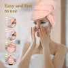 FwQoFvk Hair Drying Caps with Elastic Strap, Soft Absorbent Head
