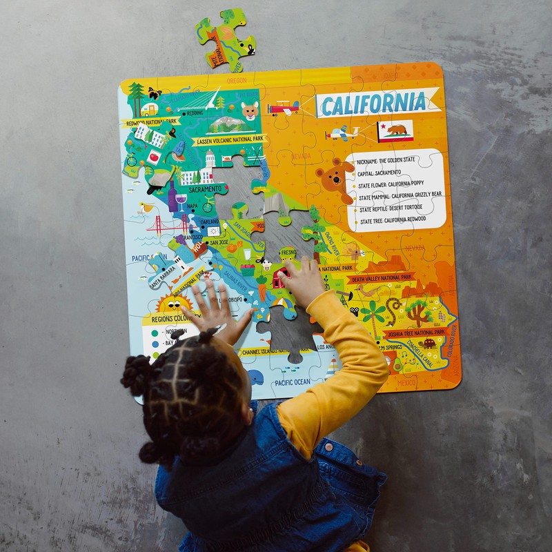 Little Buffalo - Learning & Education - State Puzzle: California