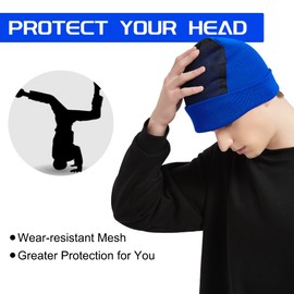 Jeremy Stone - Gorro de punto para bboy (algodón), color negro, Azul, Talla única