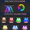 Gtliba Solar Fence Lights Outdoor 10 Colors, Warm White &