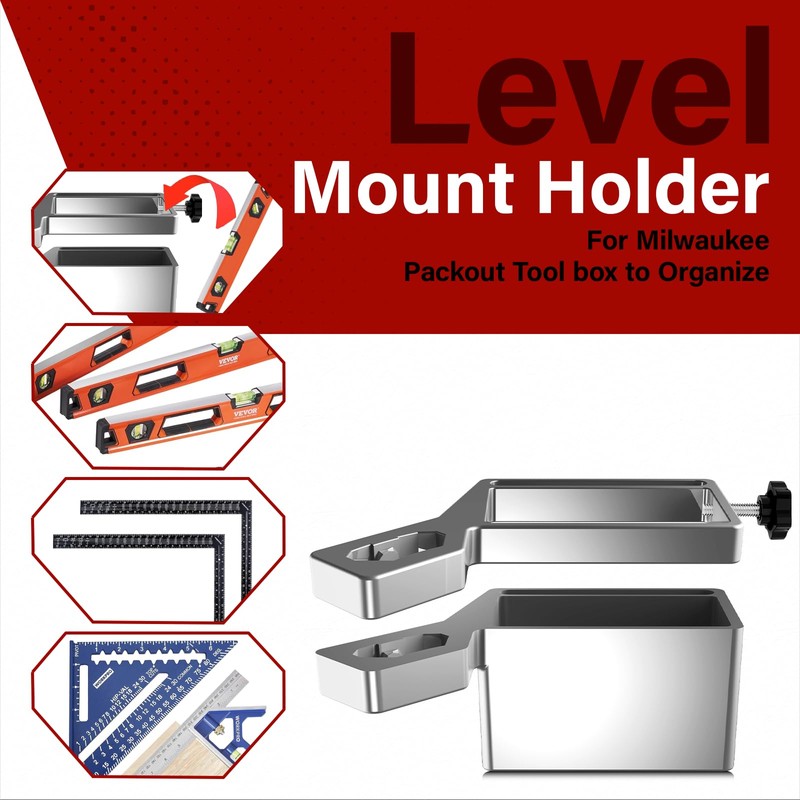 TPDL Extension Level Mount Holder Compatible with Milwaukee Packout Tool