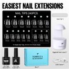 TOMICCA Nail Tips and Glue Gel Kit Gel Nail X