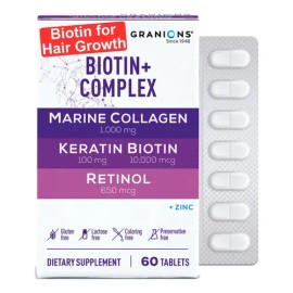 Granions Biotin+ Complex 10000mcg Biotina Colágeno Vitaminas 60 Tabletas