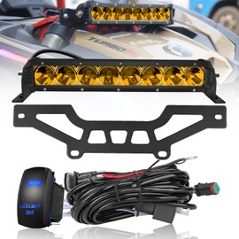 Chelhead Yellow Can Am X3 Light Bar Shock Tower Mount Compatible with Rocker Switch Wiring Harness 40W Spot Beam with Can-Am Maverick X3 & X3 Max X RS Turbo R,Canam x3 Accessories