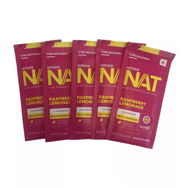 Pruvit Raspberry Lemonade OS NAT Ketones Charged Sample Pack