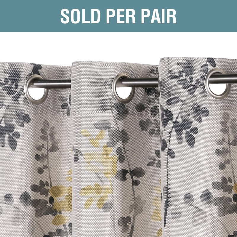 H.VERSAILTEX Linen Blackout Curtains 84 Inches Long Thermal Insulated Room