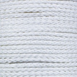 White Hollow Braid Polypropylene Barrier Rope - (3/8 Inch X 100 Feet)