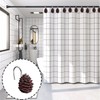 EleCharm 12-Pack Resin Pinecone Decorative Shower Curtain Hooks Steel Sliding