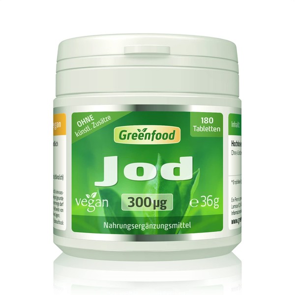 Iodine 300 µg, high-dose, 180 tablets, vegan - optimal iodine