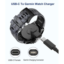 Winkel USB C auf Garmin Adapter 3Pack,90 Grad Typ C Buchse Garmin Ladeadapter Datentransfer für Garmin Watch Fenix 5 6 6S 7 7S Pro Plus,Venu 3,Epix 2,Forerunner 45 245 745 735 955,Instinct 2x,Active 5