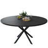 47.24" Round Dining Table, Modern Dining Room Table for 4-6
