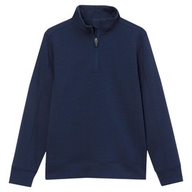 Lands' End Boys Half Zip Pullover Small Deep Sea Navy