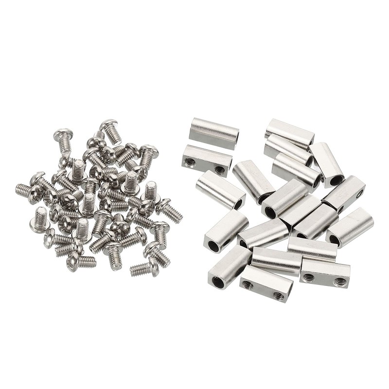 PATIKIL 20pcs 12x4.5x5.5mm Wire Rope Clips Steel Cable Clamp 3mm