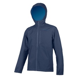 Endura Men's Hummvee Mountain Cycling Jacket, Waterproof Hooded - Ink Blue, Medium
