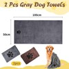 CWPFVQA 2 Microfibre Pet Towels, Absorbent, for Dogs and Cats,