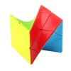 DAWRIS Twist Skewb Cube 3x3, 3D Stickerelss Speed Cube Puzzle