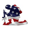 Soldier Silhouette Ornaments Independence Day Garden Art for Lawn Outdoor