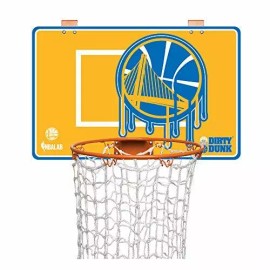 The Dunk Collection Dirty Dunk Over-The-Door Basketball Hoop Laundry Hamper, ...
