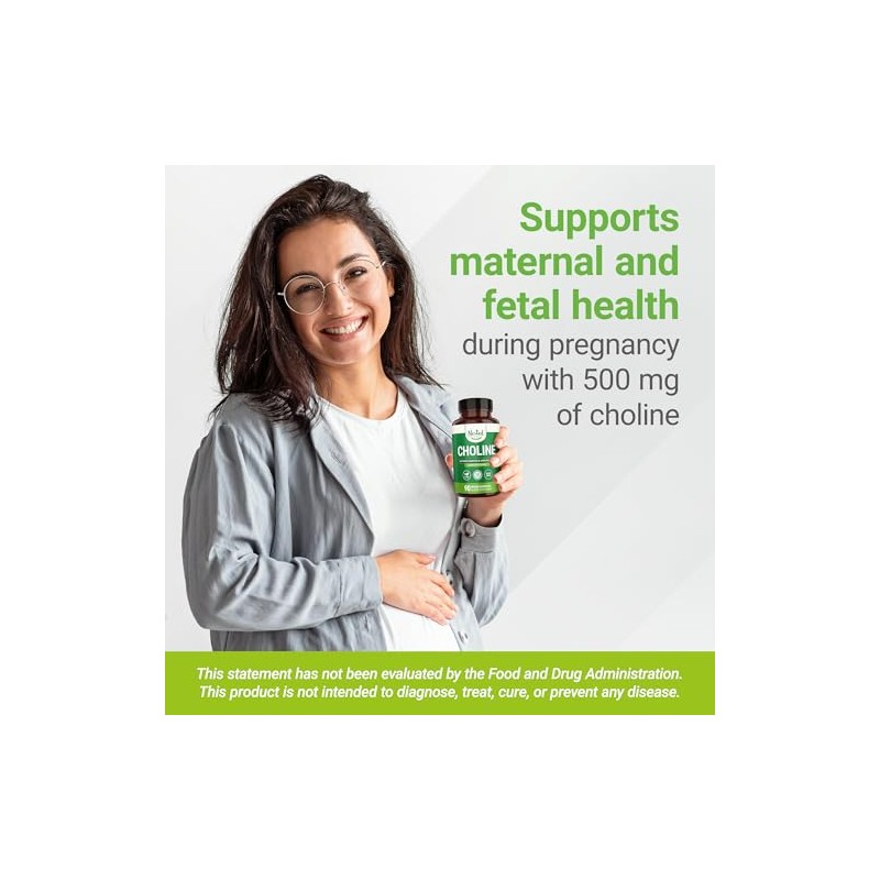 Nested Naturals | Colina Bitartrato 500 mg | 90 Cápsulas