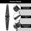 sourcing map 6Pcs Strap Hinges, 4 Inch Shed Door Hinges