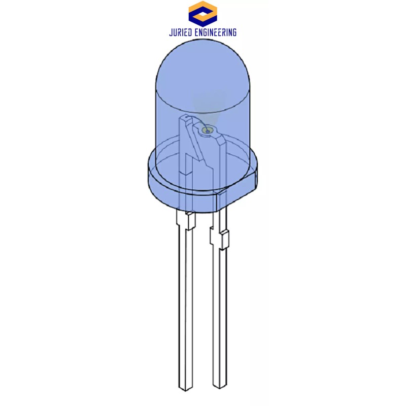Juried Engineering 25 x Blue LED 5mm Round Wide Angle