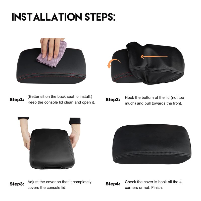 INTGET Center Console Armrest Cover for 2015-2021 2022 Subaru WRX
