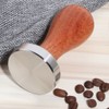Stainless Steel Manual Coffee Powder Flat Tamper with Wood Handle