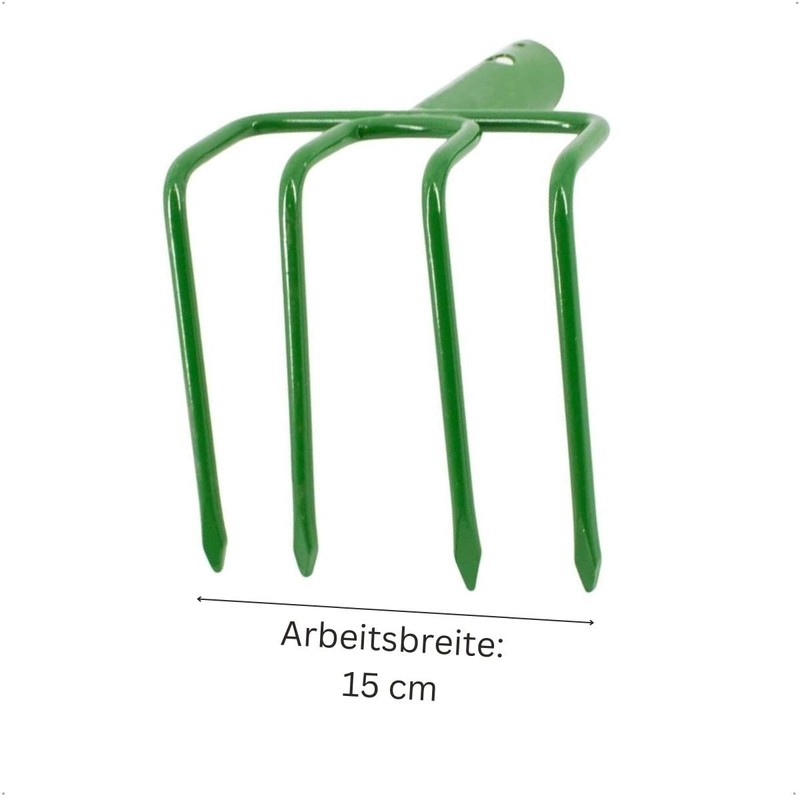 Rekord Potato Hoe (Steel, Powder-Coated) without Handle, with 4 Prongs,