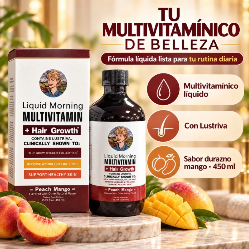 Multivitamínico Líquido Sabor Durazno Mango Bienestar Diario