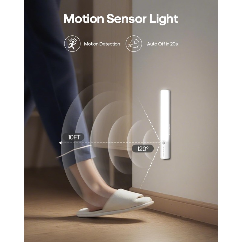 GOODEA Under Cabinet Lighting, LED Motion Sensor Light Indoor, Wireless