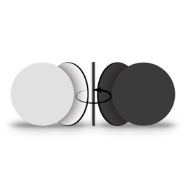 Double-Sided Flip Magnets, 25 Pack, 1" Black/White, for Office Organization and Messaging