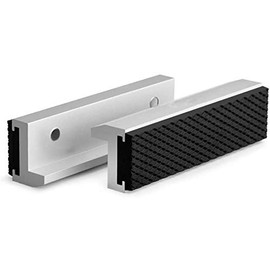 HRB Vice Protective Jaws 100 mm, Extra Soft Jaws Accessories, Ideal for Swivel Vice with Clamping Jaws Width mm, Replacement Aluminium Jaws with Magnets (100 mm)