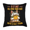 Taco cat Throw Pillow