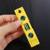 Magnetic Level,3 Bubble Level Precision Horizontal Ruler Horizontal Measuring Tool