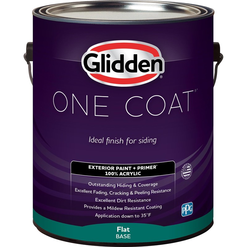 Glidden Total Exterior Paint & Primer All-in-One, Light Sage/Green, Satin,