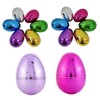 14PCS Easter Eggs, Metallic Fillable Plastic Eggs, 2.4x1.7 Colorful Bright