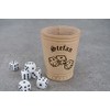 Garage-SixtySix Puzzle Cup with Cubes Design | Real Leather Dice