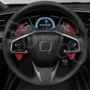 Red Sports Aluminum Steering Wheel Paddle Shifter Extension Cover trim