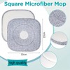 Square Spin Mop Heads Replacement Pads Microfiber,Universal Mop Refill Pad,Thick