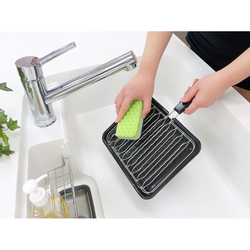 Towa Sangyo Kitchen Sponge Neo Hard Slim Sponge, Green, 2.4