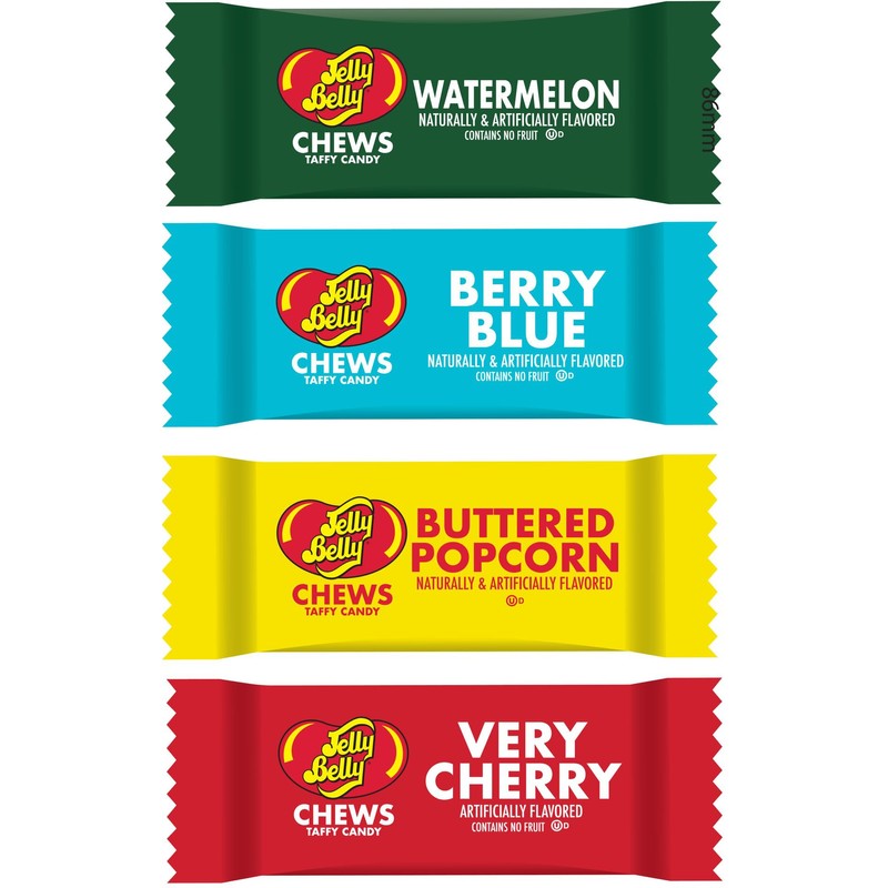 Jelly Belly Chews Taffy Candy Individually Wrapped Candy Chews –