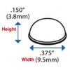 Clear Soft Close Drawer Cabinet Door Bumpers - 9.5mm x