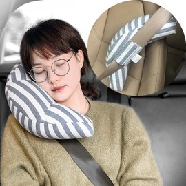 Kids Car Seat Belt Pillow Car Neck Pillow Car Headrest Cushion Seat Belt Cover Safety Belt Travel Pillow Head Neck Support Universal Fit Car Accessories for Children