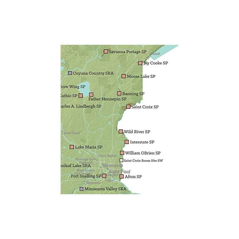 Best Maps Ever Minnesota State Parks Checklist Map 11x14 Print