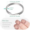 Uniclife 100 Pack 15mm Mini Split Jump Ring with Double
