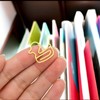 Pack of 100 Yellow Duck Paper Clips, Yellow Paper Clips,